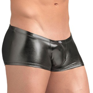 Mili Pant negro tipo cuero para hombres