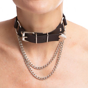 COLLIE BLACK - Choker con cadenas