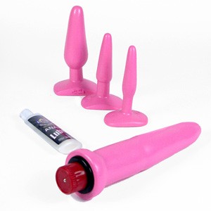 Kit anal de 3 plugs + vibrador