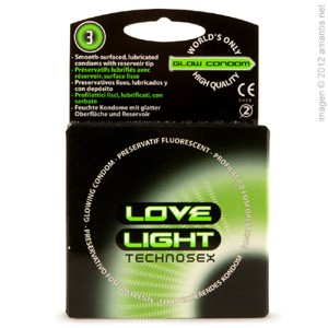 Love light, condón fluorescente