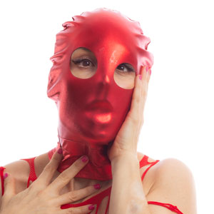 INFERNO – Máscara transpirable roja metalizada