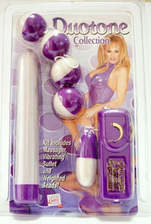 Kit con vibrador, bolas anales y huevo vaginal.