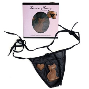 Besa mi lindo gatito, tanga con chocolate