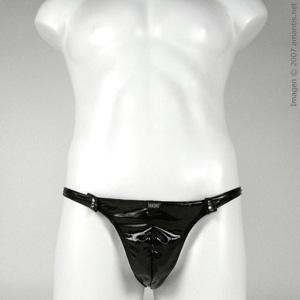 Tanga de pvc con cremallera
