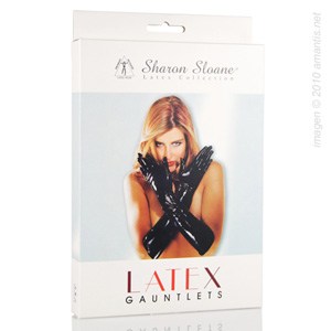 Guantes negros de látex de Sharon Sloane
