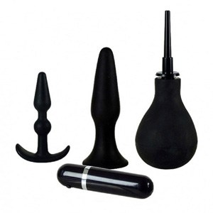 Kit anal Rocky, 2 plugs + ducha anal