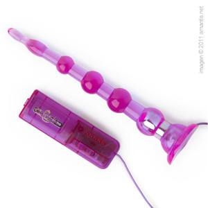 Joy Toy 9, Plug vibrador de gelatina en color púrpura