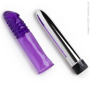 Vibrador con extensión de Silicona