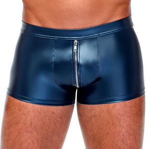 BLUE BOXER BRIEFS – Seducción metálica con cremallera