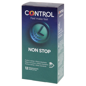 Control Non Stop - 12 Preservativos con Textura y Retardantes