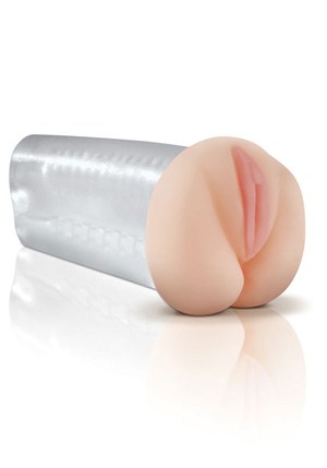 Masturbador masculino transparente doble proposito