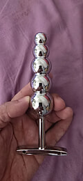 Imagen en comentario de Plug anal de bolas cromadas by amantis