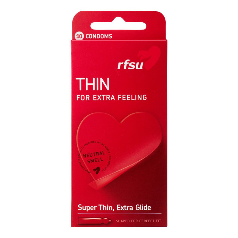 10 condones extrafinos Thin de RFSU