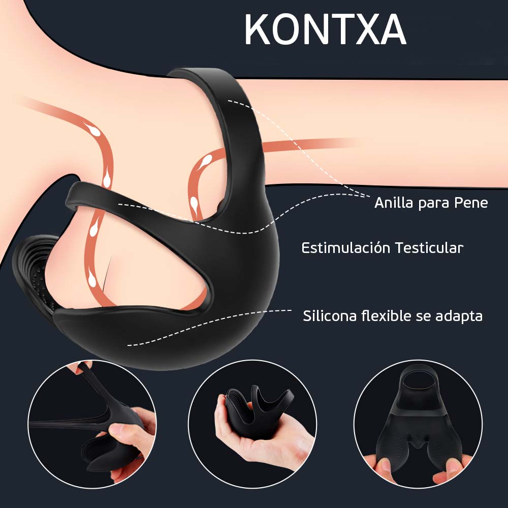 KONTXA - Doble anilla con vibrador para testículos