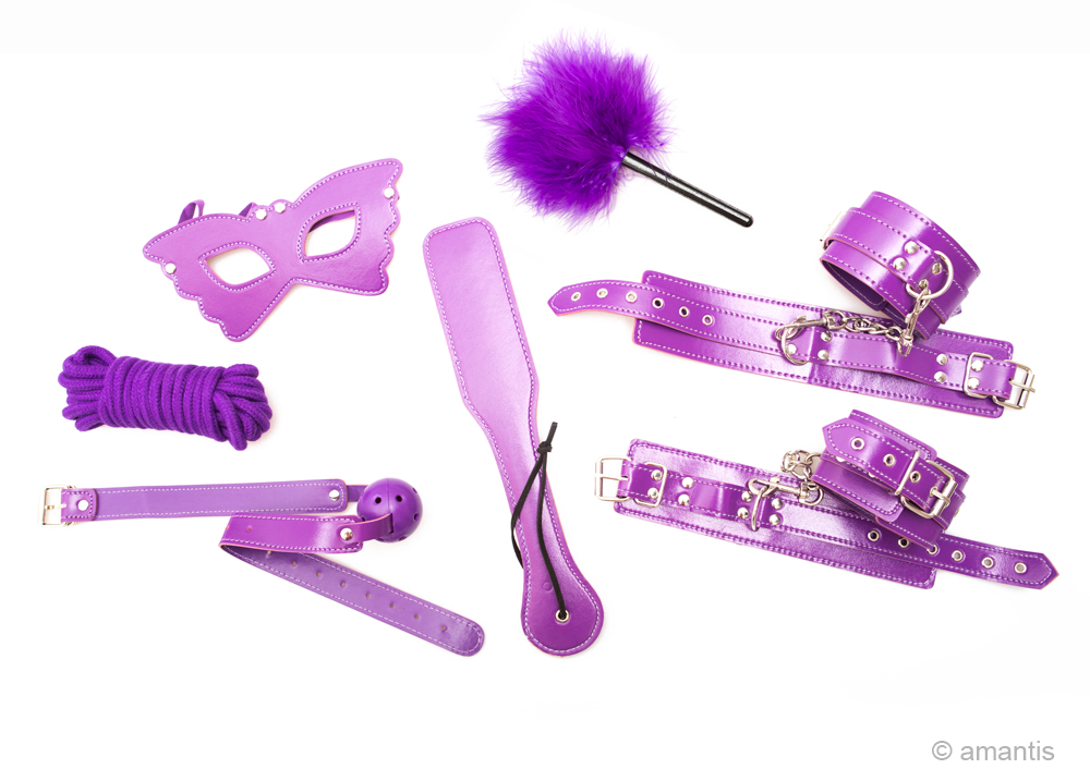 DOMINATO, kit de bondage púrpura de 7 piezas de amantis