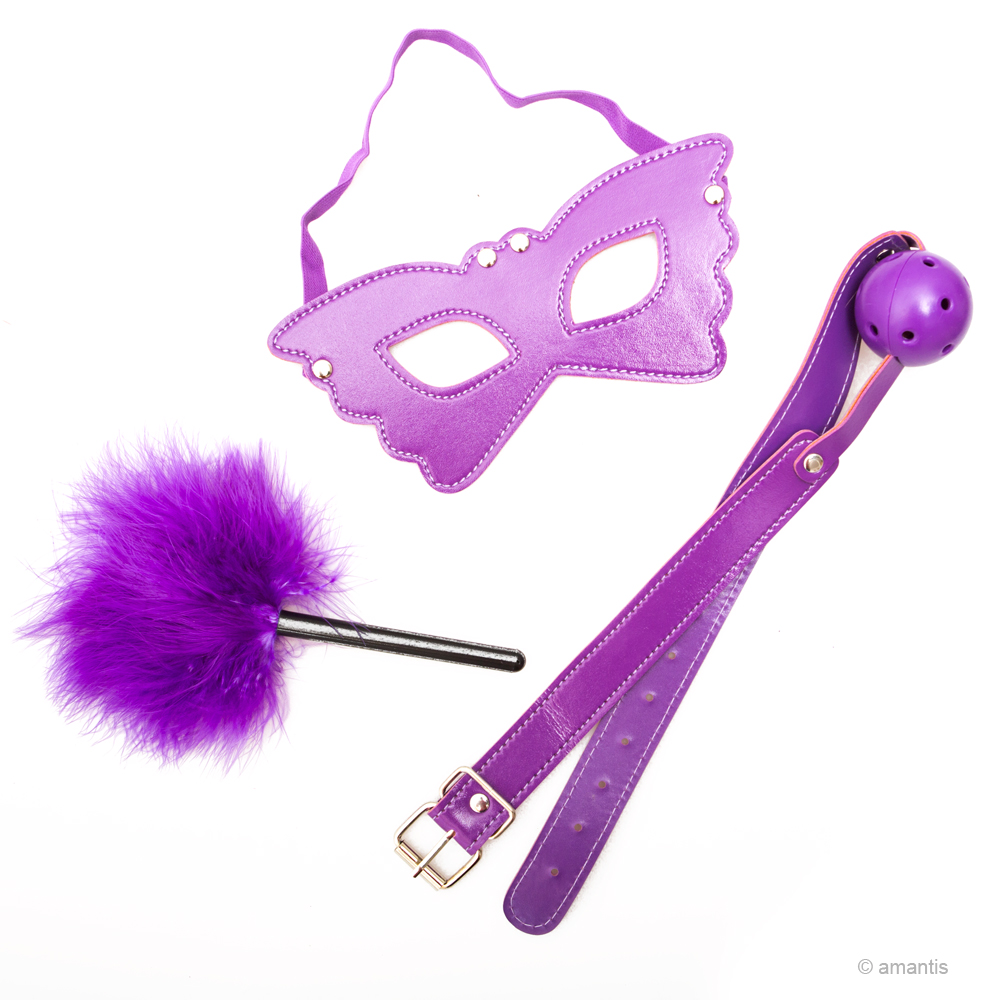 DOMINATO, kit de bondage púrpura de 7 piezas de amantis