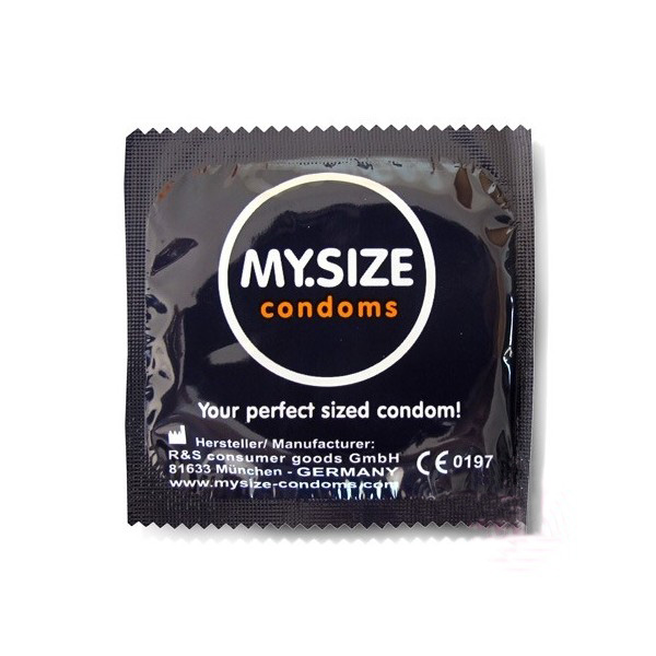 MY.SIZE, 3 condones alemanes en 9 tallas diferentes
