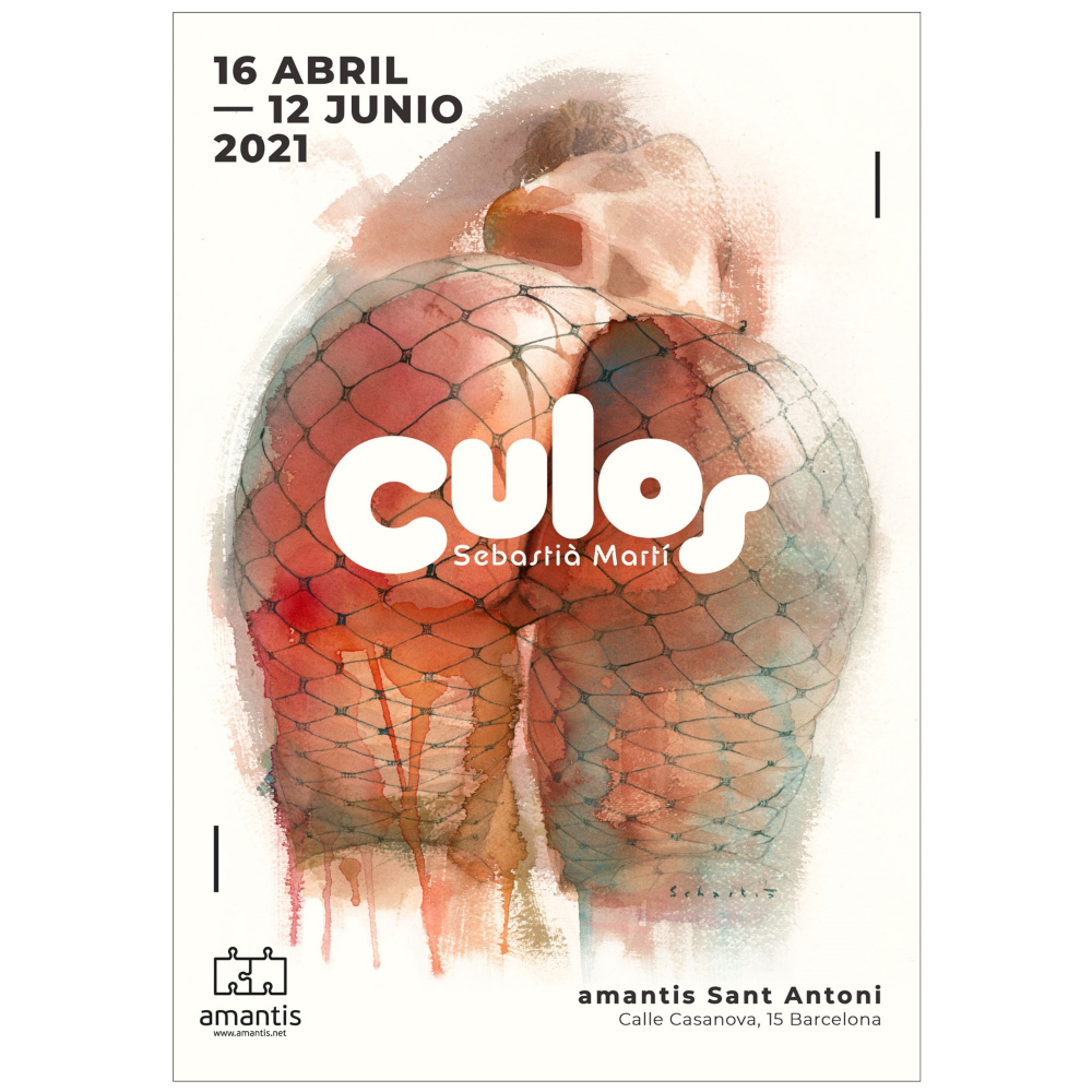 Cartel de la exposición CULOS de Sebastia Martí en Barcelona