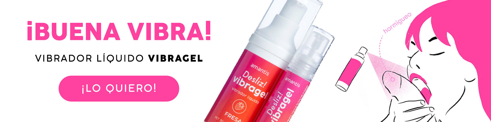 Vibrador Líquido con sabor Desliz! VIBRAGEL 10ml, hormigueo oral