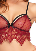 Conjunto sexy de sujetador sin aros y tanga de Leg Avenue